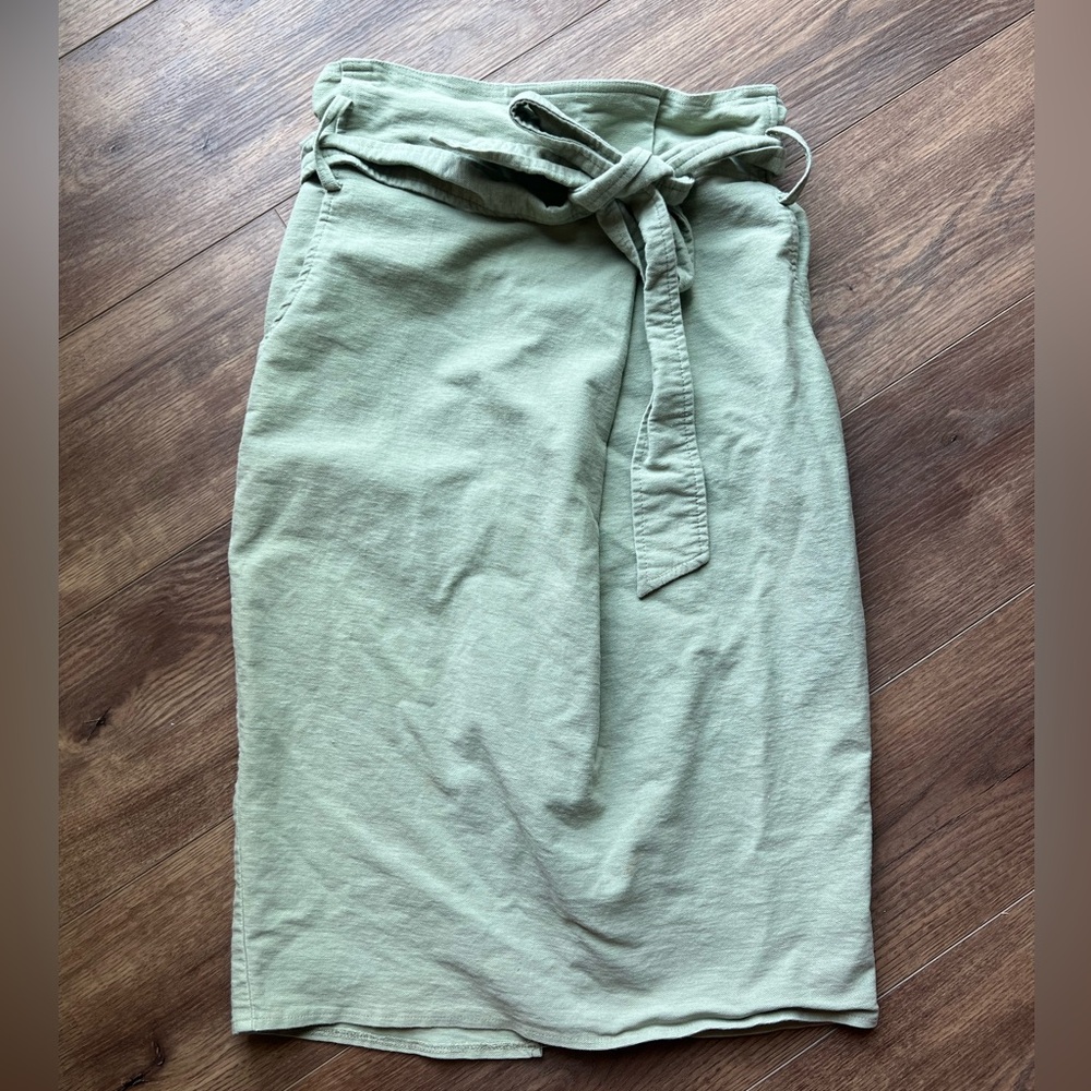 Maeve Anthropologie Olive Green Midi Skirt
